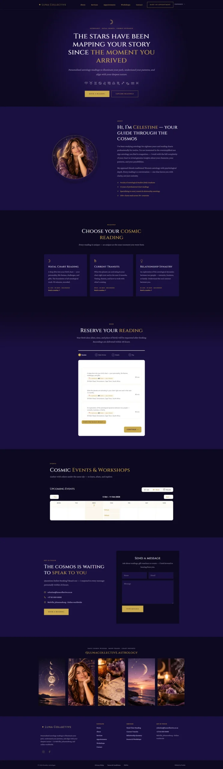 Astrologer website template with online booking